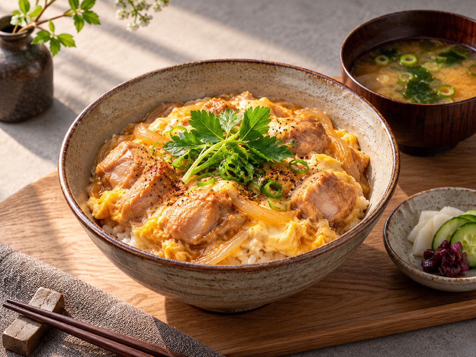 サウナ後に提供する温かい親子丼